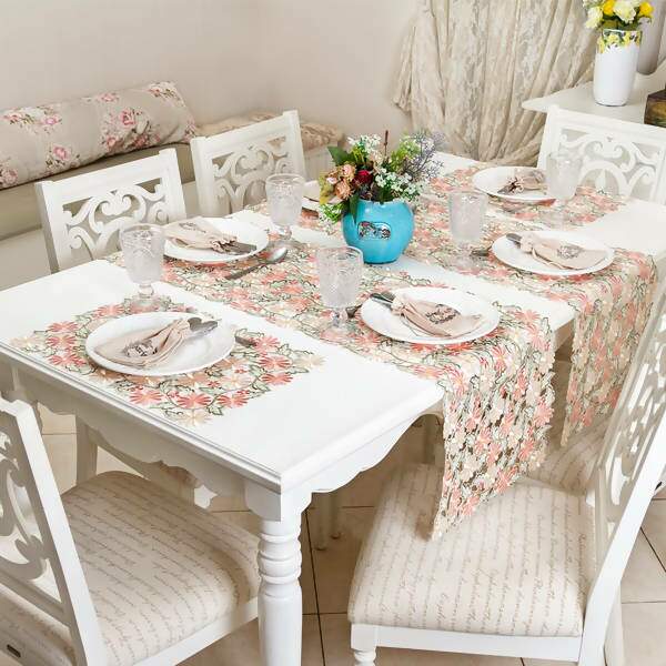 Caminho de Mesa Bordado Requinte Luxo - Argivai